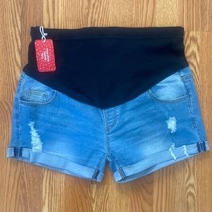 Maternity XL Distressed Shorts